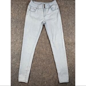 Wax Jean Butt I Love You‎ Skinny Jeans Women's Size 9 Blue Light Wash Button-Fly